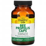 Пчелиный прополис, Bee Propolis Caps, Country Life, 250 мг, 100 вегетарианских капсул - Фото миниатюра 1