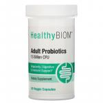 Пробиотики для взрослых, Adult Probiotics, HealthyBiom, 15 млрд КОЕ, 90 растительных капсул - Фото миниатюра 1