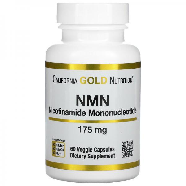 Никотинамид мононуклеотид, NMN (Nicotinamide Mononucleotide), California Gold Nutrition, 175 мг, 60 растительных капсул - Фото 1