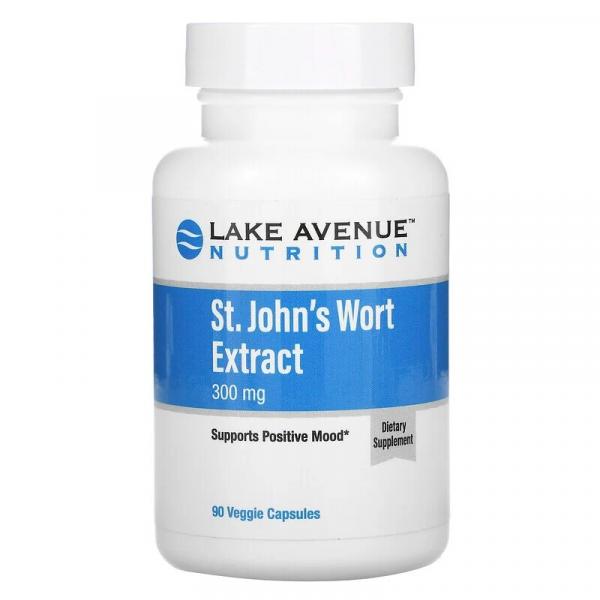 Экстракт зверобоя, St. John's Wort Extract, Lake Avenue Nutrition, 300 мг, 90 капсул - Фото 1