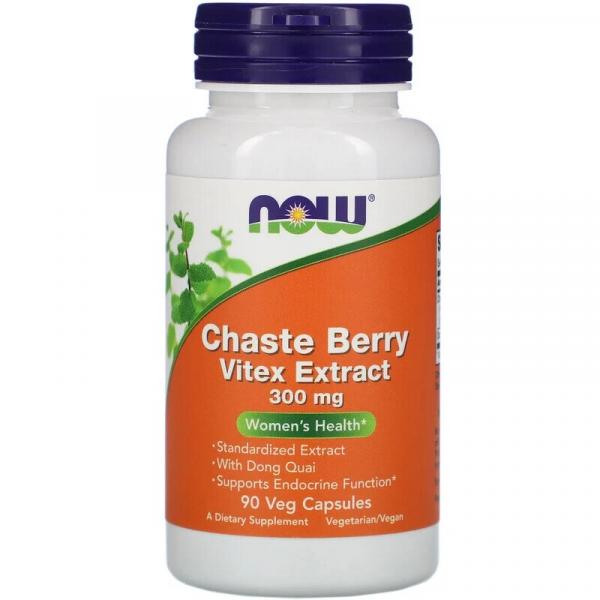Экстракт витекса священного, Vitex Extract, Now Foods, 300 мг, 90 вегетарианских капсул - Фото 1