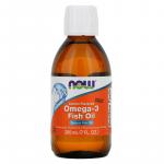 Омега-3 рыбий жир, со вкусом лимона, Omega-3 Fish Oil, Now Foods, 200 мл  - Фото миниатюра 1