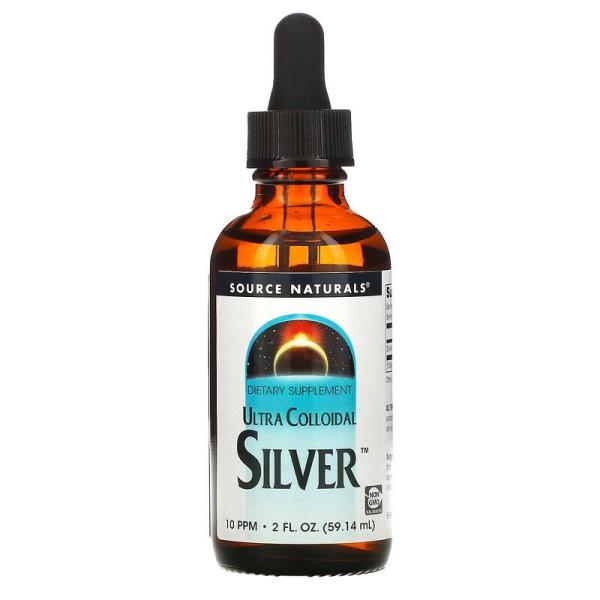 Коллоидное серебро Ultra Colloidal Silver, Source Naturals, 10 ч/млн, 59,14 мл - Фото 1
