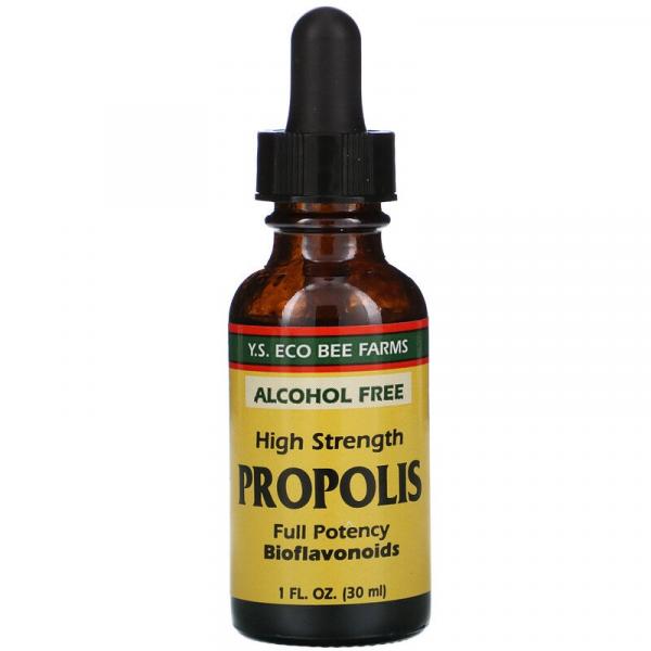 Прополис, концентрированный, без спирта, High Strength Propolis, Y.S. Eco Bee Farms, 30 мл - Фото 1