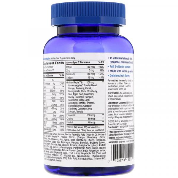 Мультивитамины для мужчин со вкусом фруктов, Alive! Nature's Way, 60 жевательных таблеток - Фото 2