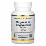 Бисглицинат магния, Magnesium Bisglycinate, California Gold Nutrition, 60 растительных капсул - Фото миниатюра 1