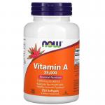 Витамин A, Vitamin A, Now Foods, 25000 МЕ, 250 капсул - Фото миниатюра 1