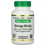 Гинкго Билоба, Ginkgo Biloba, California Gold Nutrition, EuroHerbs, 120 мг, 180 капсул - Фото миниатюра 1