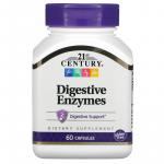 Пищеварительные ферменты, Digestive Enzymes, 21st Century, 60 капсул - Фото миниатюра 1