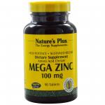 Мега Цинк, Mega Zinc, Nature's Plus, 100 мг, 90 таблеток  - Фото миниатюра 1