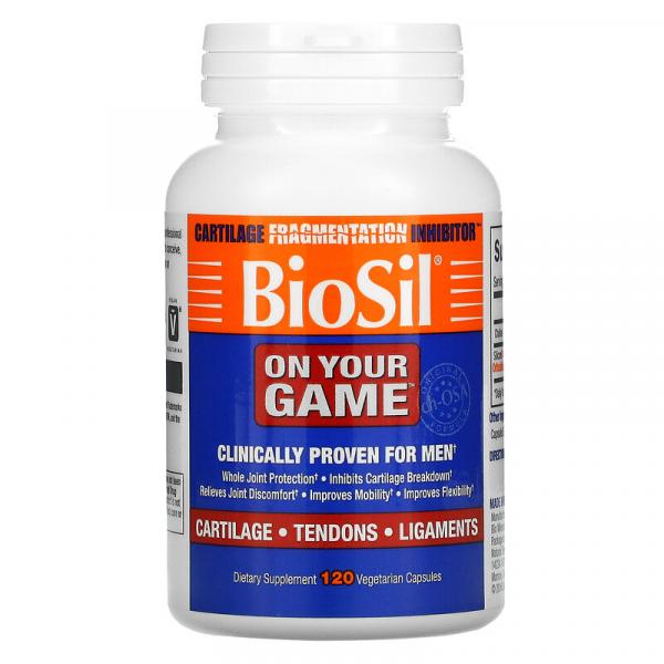 «В вашей игре», On Your Game, BioSil by Natural Factors, BioSil, 120 вегетарианских капсул - Фото 3