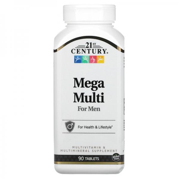 Витаминный комплекс для мужчин Mega Multi, Multivitamin & Multimineral For Men, 21st Century, 90 таблеток  - Фото 1