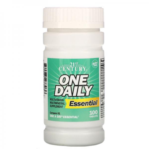 Мультивітаміни щоденні, One Daily, Essential, 21st Century, 100 таблеток - Фото 1