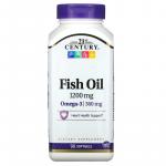 Рыбий жир, Fish Oil, 21st Century, 1200 мг, 90 капсул - Фото миниатюра 1