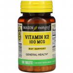 Витамин K2, Vitamin K2, Mason Natural, 100 мкг, 100 таблеток - Фото миниатюра 1