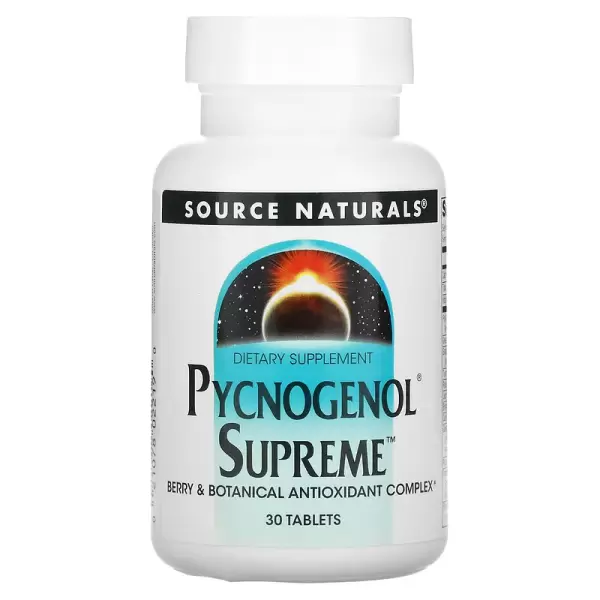 Пикногенол, Pycnogenol Supreme, Source Naturals, 30 таблеток - Фото 1