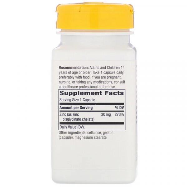 Хелат цинка, Zinc Chelate, Nature's Way, 30 мг, 100 капсул - Фото 2