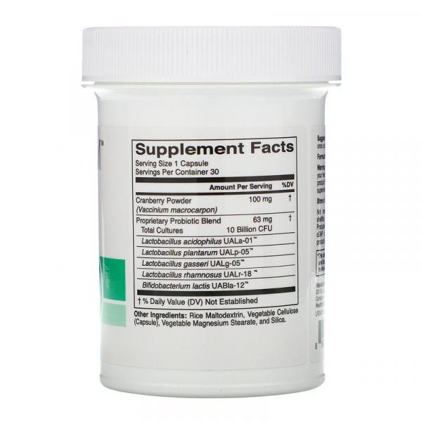 Пробиотики с клюквой для женщин, Women's Cranberry Probiotics, HealthyBiom, 10 млрд КОЕ, 30 растительных капсул - Фото 2