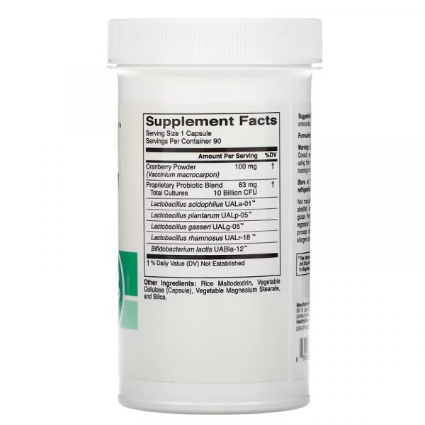 Пробиотики с клюквой для женщин, Women's Cranberry Probiotics, HealthyBiom, 10 млрд КОЕ, 90 растительных капсул - Фото 2