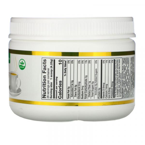 Органическая куркума с адаптогенами, Organic Turmeric with Adaptogens, California Gold Nutrition, 114 г - Фото 2