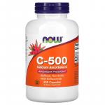 Аскорбат кальция, витамин С, C-500, Calcium Ascorbate-C, Now Foods, 250 капсул - Фото миниатюра 1