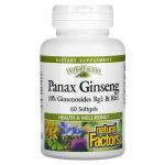 Женьшень обыкновенный, Panax ginseng, Natural Factors, 60 мягких таблеток - Фото миниатюра 1