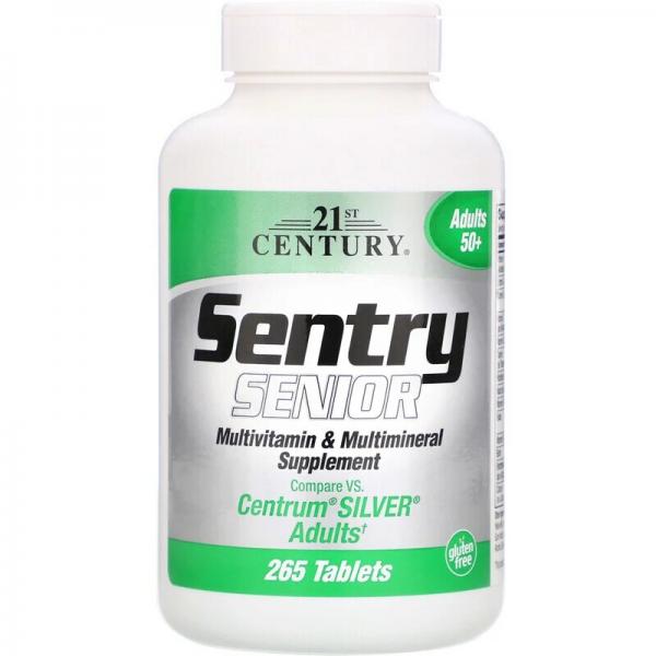 Мультивитамины и мультиминералы 50+, Multivitamin & Multimineral Sentry Senior, 21st Century, 265 таблеток - Фото 1