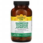 Аспартат магния и калия, Magnesium Potassium Aspartate, Country Life, Target-Mins, 180 таблеток - Фото миниатюра 1