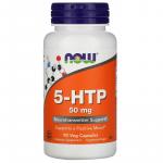 5-гидрокситриптофан, 5-HTP, Now Foods, 50 мг, 90 растительных капсул - Фото миниатюра 1