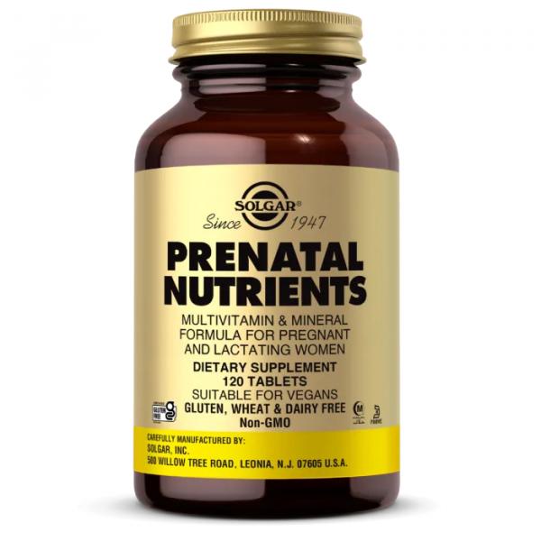 Витамины и минералы для беременных, Prenatal Nutrients Multivitamin & Mineral, Solgar, 120 таблеток