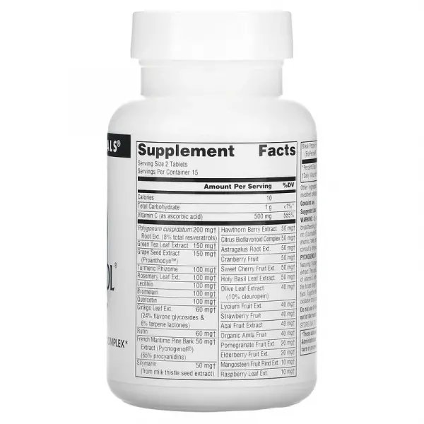 Пикногенол, Pycnogenol Supreme, Source Naturals, 30 таблеток - Фото 2