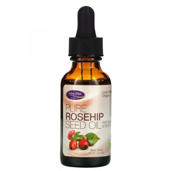 Чистое масло семян шиповника, уход за кожей, Pure Rosehip Seed Oil, Life-flo, 30 мл - Фото 1