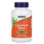 Корень солодки, Licorice Root, Now Foods, 450 мг, 100 растительных капсул - Фото миниатюра 1