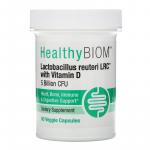 Лактобактерии реутери Lactobacillus Reuteri LRC с витамином D, 5 млрд КОЕ, HealthyBiom, 60 растительных капсул - Фото миниатюра 1