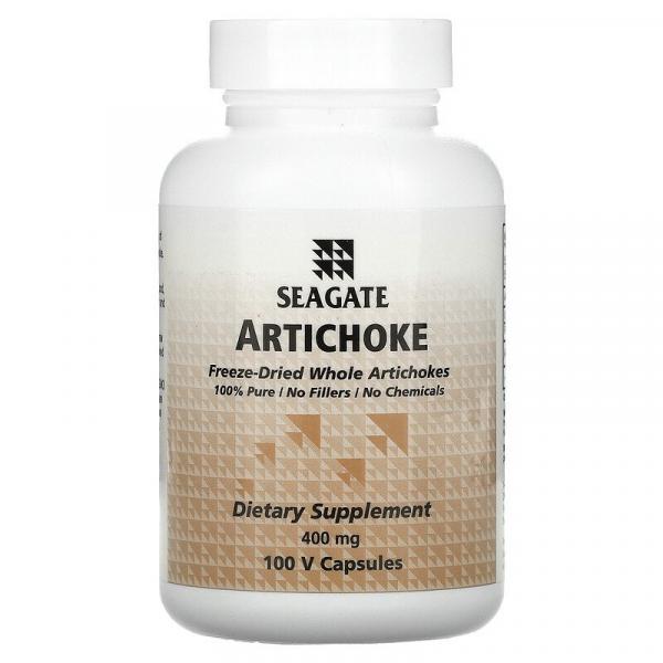 Артишок, Artichoke, Seagate, 400 мг, 100 растительных капсул - Фото 1