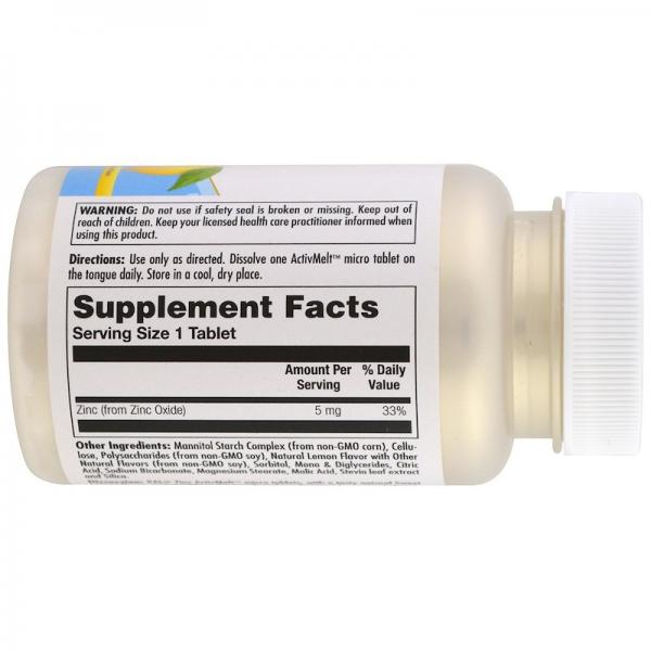 Цинк вкус лимона, Zinc, KAL, 5 мг, 60 таблеток - Фото 2