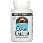 Коралловый кальций, Coral Calcium, Source Naturals, 600 мг, 120 капсул - Фото миниатюра 1