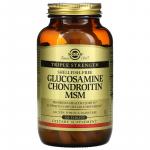 Глюкозамин Хондроитин МСМ тройная сила, Glucosamine Chondroitin MSM Triple Strength, Solgar, 120 таблеток - Фото миниатюра 1