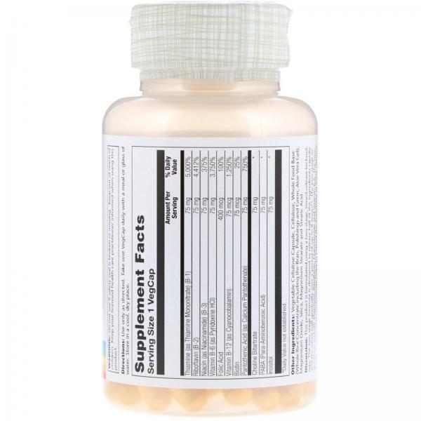 Комплекс В-75, B-Complex, Solaray, 100 капсул  - Фото 2