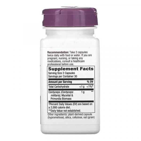 Кордицепс, Cordyceps, Nature's Way, 500 мг, 60 вегетарианских капсул - Фото 2