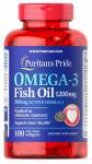 Омега-3 рыбий жир, Omega-3 Fish Oil, Puritan's Pride, 1200 мг, 360 мг активного, 100 капсул  - Фото миниатюра 1