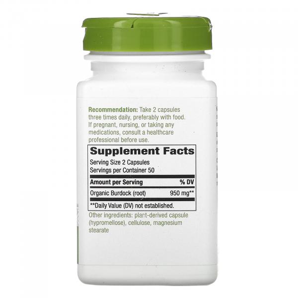 Корень Лопуха, Burdock Root, Nature's Way, 475 мг, 100 капсул - Фото 2