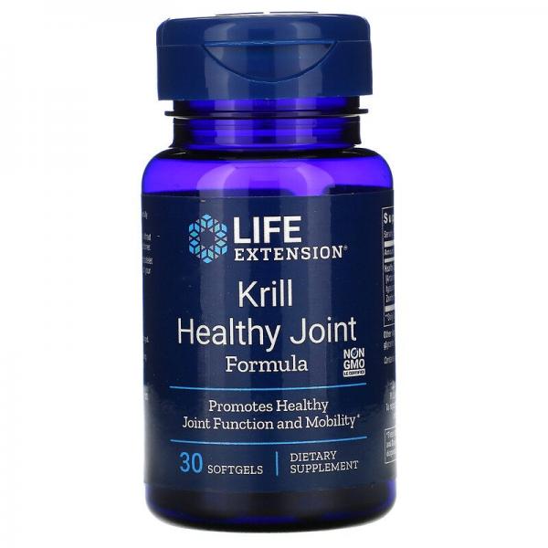 Формула здоровых суставов из криля, Krill Healthy Joint, Life Extension, 30 капсул - Фото 1