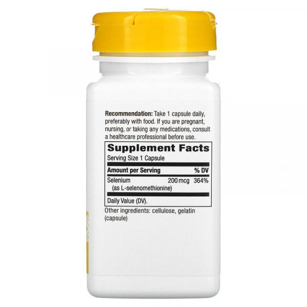 Селен, Selenium, Nature's Way, 200 мкг, 100 капсул - Фото 2