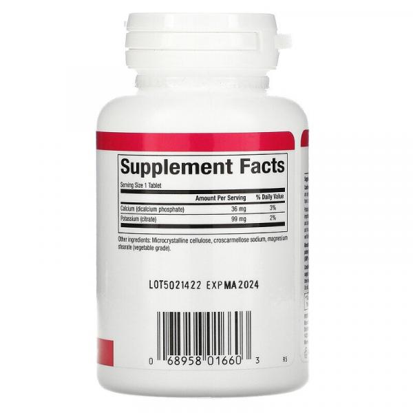 Калий, Potassium Citrate, Natural Factors, 99 мг, 90 таблеток - Фото 2