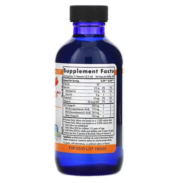 ДГК для детей, вкус клубники, Nordic Naturals, 119 мл (4 жидк. унции) - Фото 2