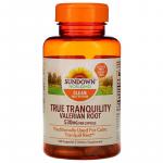 Корень валерианы, True Tranquility Valerian Root, Sundown Naturals, 530 мг, 100 капсул - Фото миниатюра 1