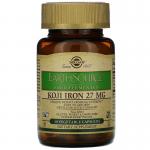 Железо коджи, Koji Iron, Solgar, EarthSource Food Fermented, 27 мг, 30 растительных капсул - Фото миниатюра 3