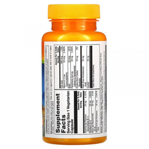 Комплекс витаминов группы В, B50 Complex, Thompson, 60 вегетарианских капсул - Фото 2