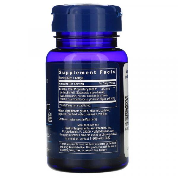 Формула здоровых суставов из криля, Krill Healthy Joint, Life Extension, 30 капсул - Фото 2